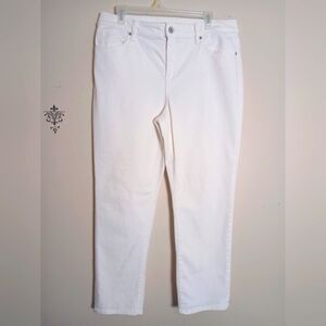 Chicos So Slimming Jeans Cream Color Chicos Size 2 USA 12